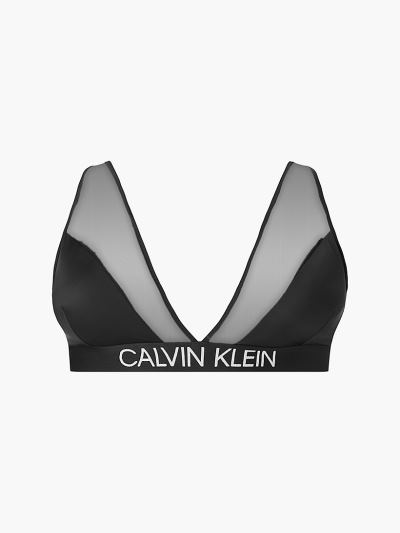 Calvin Klein Ruhák HU892293 | Calvin Klein CK Curve Plus Size Triangle Női Bikini Felső Fekete